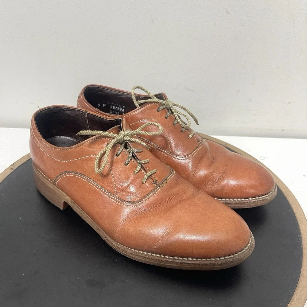 Dexter Beacon Hill Oxford Men 9 Regular Lace Up Tan Brown Leather Classic Casual